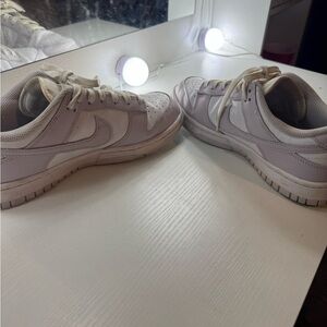 Nike Light Gray and White Sneakers
